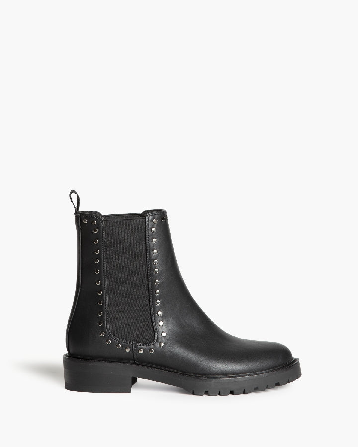 Studded Leather Chelsea Boots