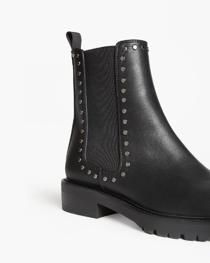 Studded Leather Chelsea Boots