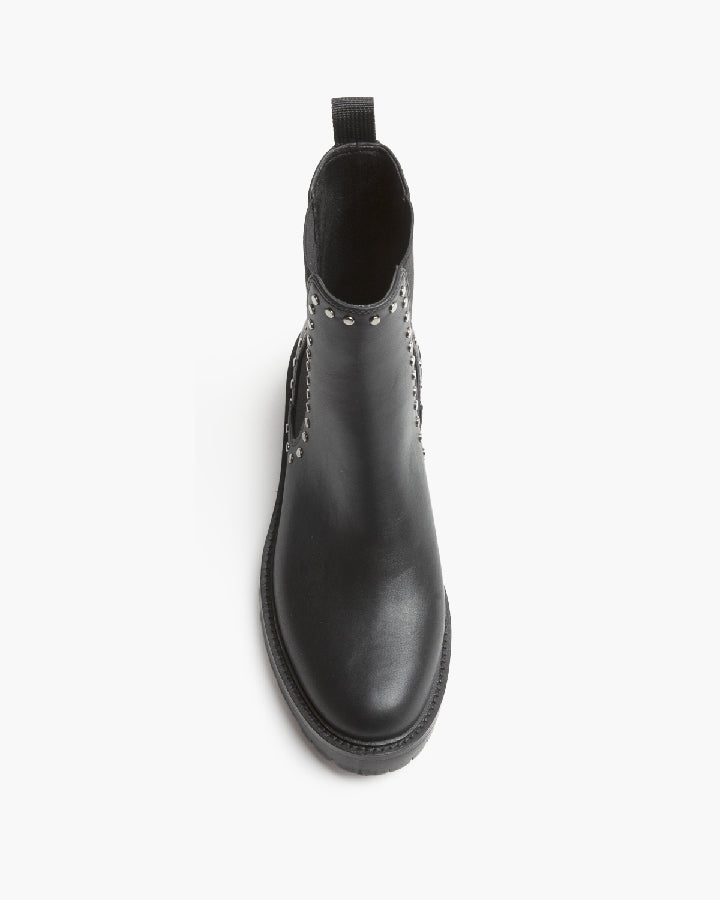 Studded Leather Chelsea Boots